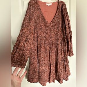 Lucky Brand 100% Rayon Paisley Dress